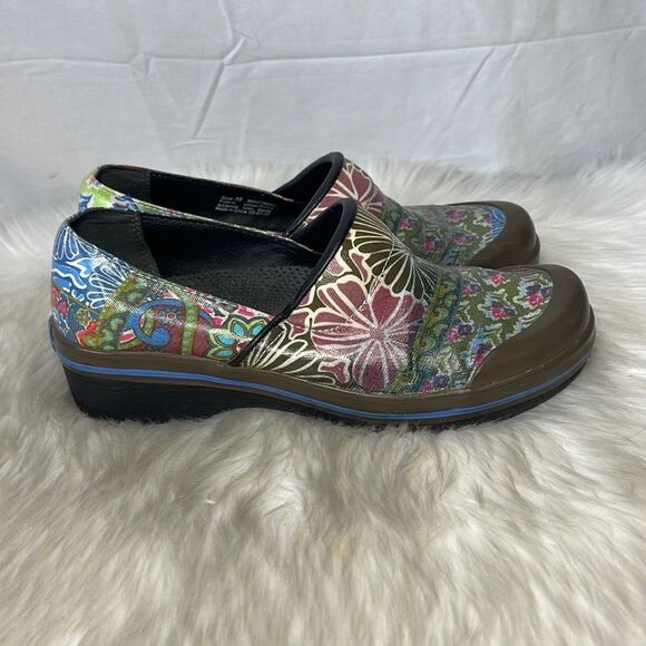Dansko Volley Patchwork Print  Coated Floral Clogs Sz 39/8.5-9 - Picture 4 of 8